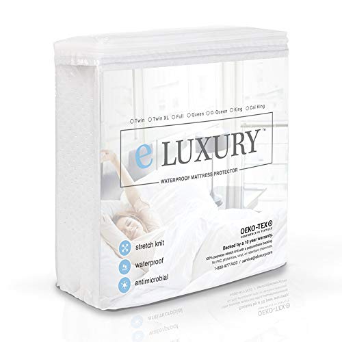 Book Cover eLuxurySupply Premium Waterproof Mattress Protector - Protection from Liquids - Machine Washable Pad