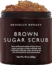 Brooklyn Botany Brown Sugar Body Scrub - Moisturizing and Exfoliating Body, Face, Hand, Foot Scrub - Fights Acne Scars, Stretch Marks, Fine Lines & Wrinkles, Great Gifts For Women & Men - 10 oz