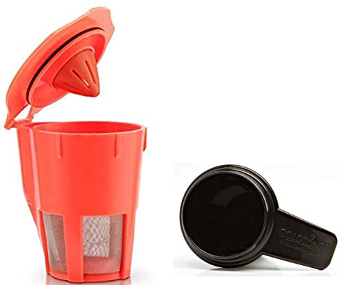 GoldTone Brand Reusable Coffee Filter comapatible with Keurig 2.0 K200, K300, K400, K500 Series, and K Carafe K Cup (Carafe filter + Scoop)