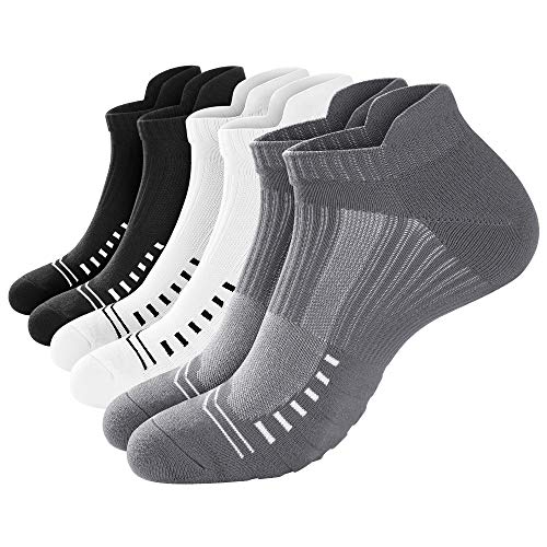 Ankle Athletic Running Socks for Men & Women [6 Pairs] - Low Cut Sports Socks for Hiking, Workout, Long Walks