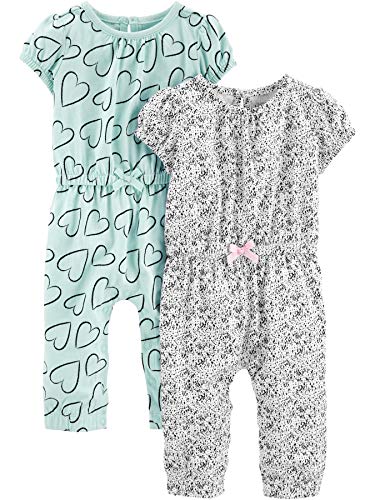 Simple Joys by Carter's Baby Girls' 2-Pack Jumpsuits