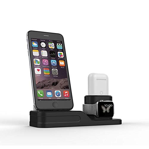 Yifen 4 in 1 Silicone Charge Dock Stand Compatible with Apple Watch, Apple Pencil, iPhone and Airpods with Cable Management Holes(Cable Not Included)