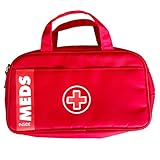 Allermates Ruby Medicine Bag for Allergy and Asthma Medicine Red Meds
