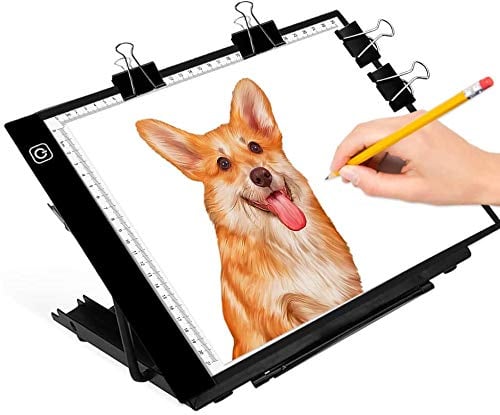 Book Cover Selizo Light Box Pad Stand Skidding Prevented Tracing Paper Pad Holder with Binder Clips for Laptop LED Light Table A4 LB4 L4S and Most tracing Ligh Box pad