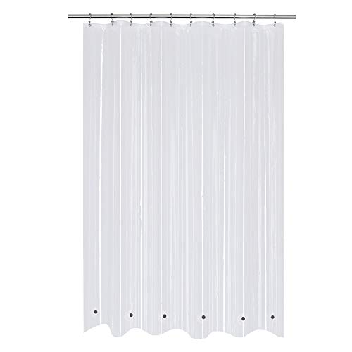 Mrs Awesome 60x72 Shower Curtain Liner with 6 Magnets Clear PEVA 8G Thick & Heavy Duty, Waterproof, Non Toxic and Odorless, 60 x 72 inches, Clear