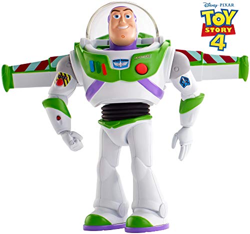 Book Cover Disney Pixar Toy Story Ultimate Walking Buzz Lightyear, 7 Inch Tall Figure with 20+ Sounds and Phrases, Walking Motion and Expandable Wings