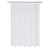 Mrs Awesome Extra Long Shower Curtain Liner with 6 Magnets 72 x 84 inch, Clear PEVA 8G Heavy Duty Thick Plastic Shower Curtain, Waterproof, 72x84
