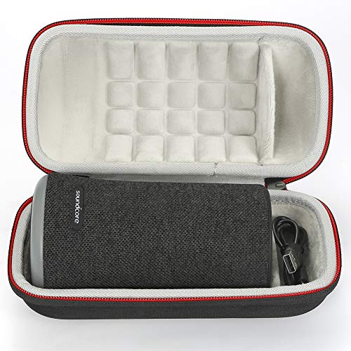Hard Case for Anker Soundcore Flare Portable Bluetooth 360Â°Speaker, Travel Carrying Storage Bag. Fits USB Cable - Black