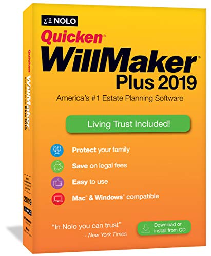 Book Cover Quicken WillMaker Plus 2019 and Living Trust software