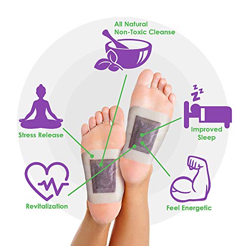 Premium 2 in 1 Foot Pads | All Natural Organic Ingredients | Sleep & Feel Better | 10 Pack | Lavender Infused | Odor, Stress Reducer, Cleanse & More | Rejuvenate