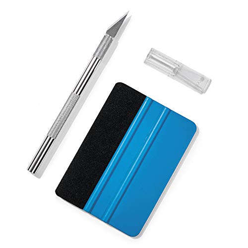 Volcanics Vinyl Squeegee Hobby Knife Set Window Tint Installation Kit Window Film Application Kit Wallpaper Smoothing Tool Craft Knife for Installing Contact Paper,Self-Adhesive Film,Car Window Film