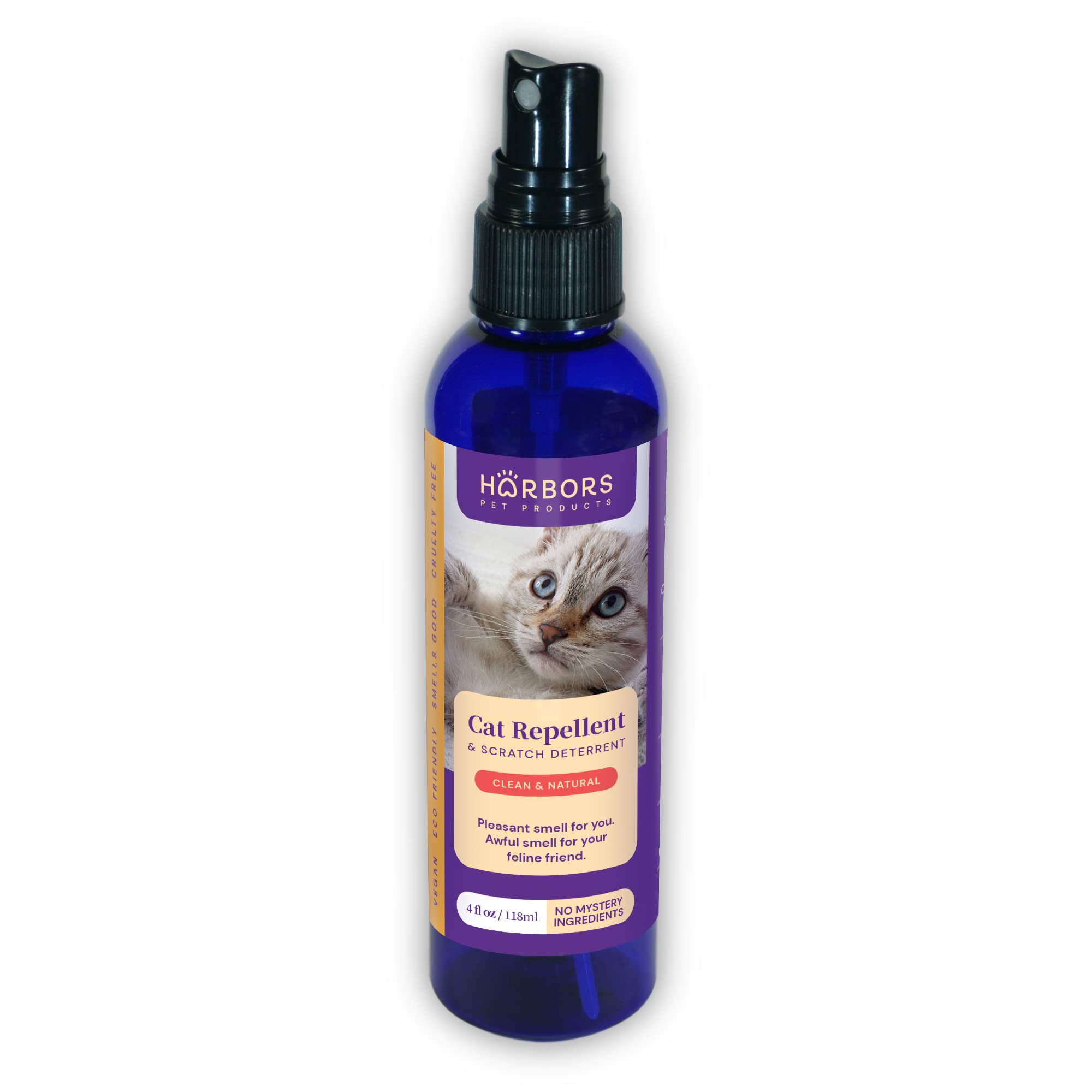SNUNGPHIR Harbors Cat Repellent and Trainer - Cat Repellent Spray Indoor - 4 oz | Cat Training Spray | Cat Repellent for Furniture | Cat Repellent for Plant | 100% Satisfied or Return for Full Refund