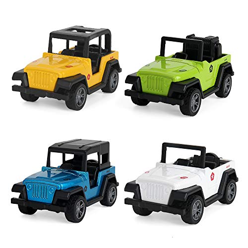 Book Cover Pull Back Vehicles Toys,4 PCS Model Vehicles Toy Gifts for Baby Toddler Boys Girls