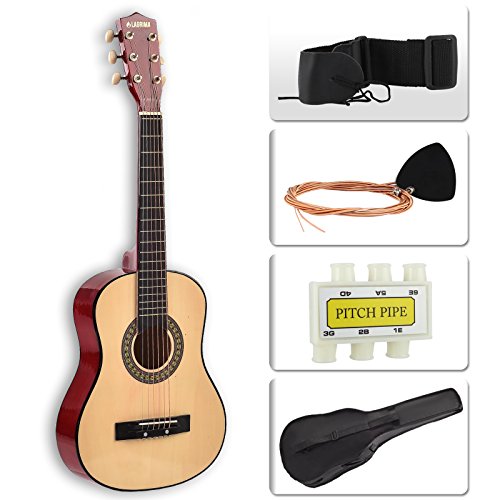 Book Cover LAGRIMA Acoustic Guitar Beginners with Guitar Case, Strap, Tuner & Pick Steel Strings for Kids and Adults (30