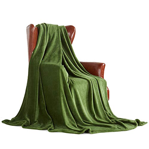 Book Cover MERRYLIFE Green Throw Blanket Decorative Ultra-Plush | Soft Colorful Couch Chair Travel Blanket Throw | (50