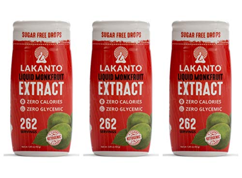 Book Cover Lakanto Liquid Monkfruit Sweetener | Zero Calories | Original Flavor Pack Of 3
