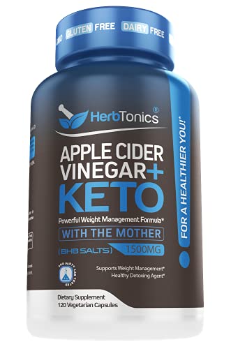 Book Cover Apple Cider Vinegar Capsules Plus Keto BHB - Fat Burner & Weight Loss Supplement for Women & Men 120 Vegan Diet Pills