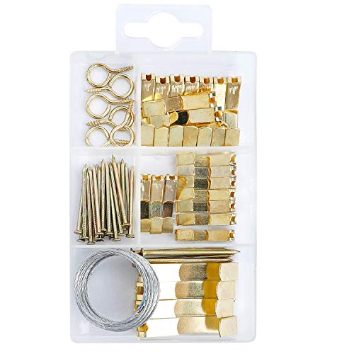 Picture Hanging Kit Includes Hooks, Nails,and Picture Hanging Wire 55pcs