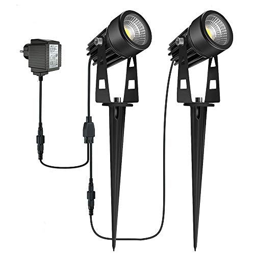 ECOWHO Solar Landscape Lights, 2 in 1 LED Landscape Lighting Outdoor Spotlights Auto On/Off for Garden Patio Yard Pathway (Warm White)