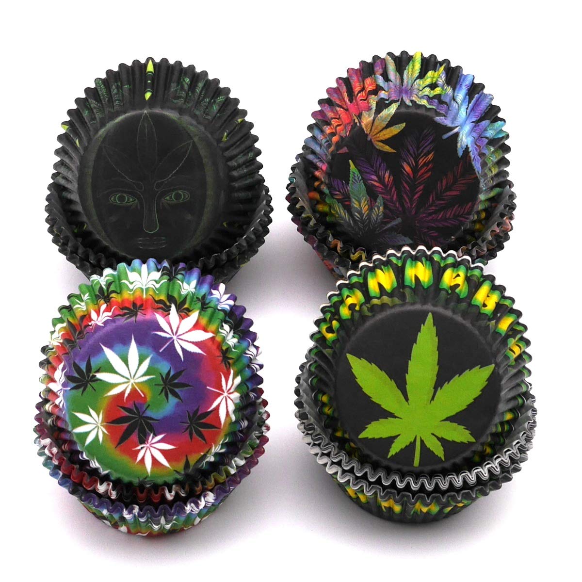 Marijuana Paper Baking Cupcake Brownie Muffin Disposable Liner Set Pack Standard Size - 400 Count