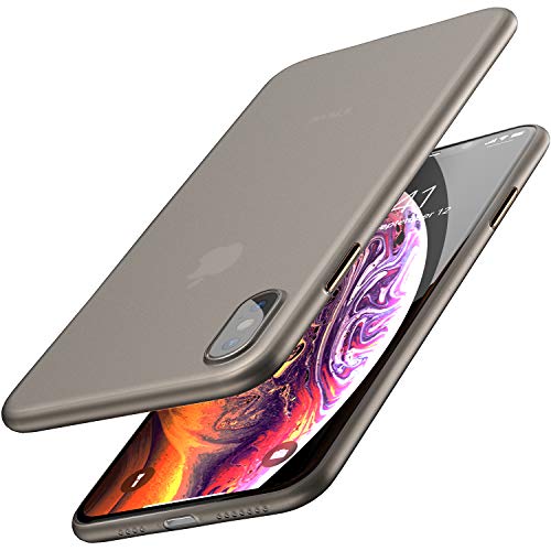 TOZO for iPhone Xs Max Case 6.5 Inch (2018) Hard Cover [0.35mm] World's Thinnest Protect Bumper for iPhone Xs Max [ Semi-Transparent ] Lightweight [Matte Finish Black]