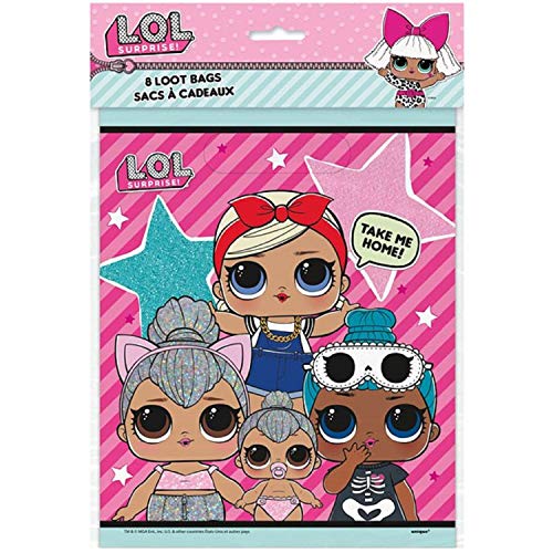 Fancy Me Girls Birthday Party Loot Gift Bags Celebration Event L.O.L Surprise! LOL Toy Doll Party Tableware Decorations Accessories (Party Bags)