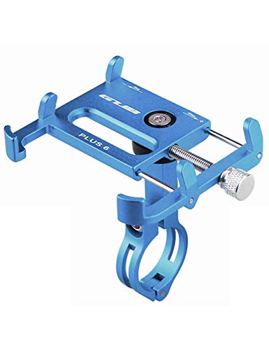 GUB Universal Bicycle & Motorcycle Cell Phone Mount, Full Display Phone Bike Holder with 360° Rotation Adjustable for iPhone X, Huawei P20, Samsung Note9 Note9+ (PLUS6 Blue)