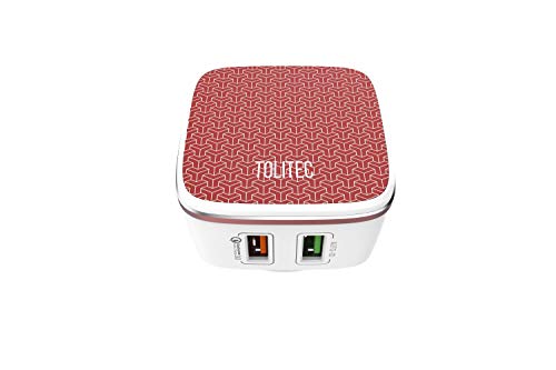 Book Cover TOLITEC Main Charger 4.8A/30w 2-Port USB Wall Chargers with Auto-ID and Fast Charging 3.0 for Apple, Samsung, Nokia, Xiamoi and More Devices