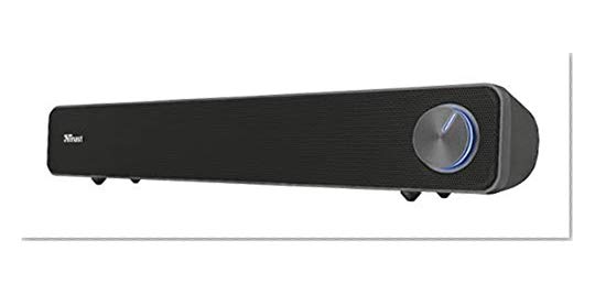 Trust Arys Enceinte PC Barre de Son pour Ordinateur et TV, 12 Watt, Alimentation USB