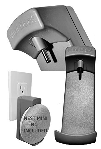 Google NEST Mini (2nd Generation) Wall Mount Mini Dock Cord-Free by TecScan