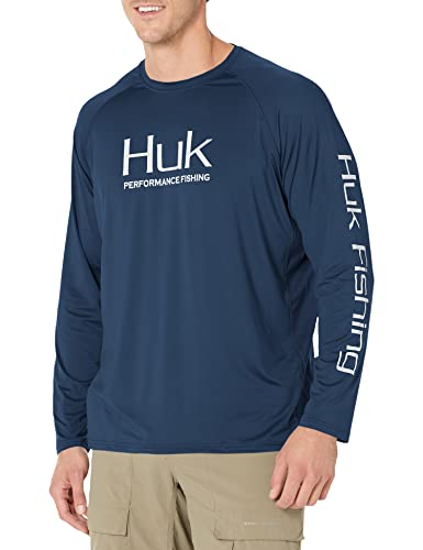 Huk Men's Pursuit Vented Long Sleeve Performance Fishing Shirt with +30 UPF Sun Protection