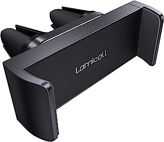 Book Cover Lamicall Car Vent Phone Mount - Air Vent Clip Holder, Universal Stand Hands Free Cradle Compatible with Cell Phone 12 Mini 11 Pro Xs Xs Max Xr X 8 7 6 6s Plus SE and Other 4.7-6.5'' Smartphones Black