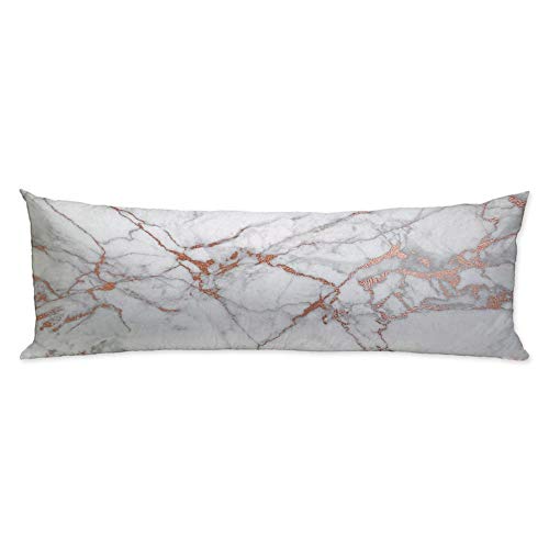 Book Cover GUGLILI Colorful Marble Texture Soft Body Pillow Covers Pillowcase with Zipper Twin Sides for Home Couch Sofa Bedding Decorative 20 X 54 Inch