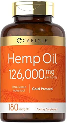 Book Cover Carlyle Hemp Oil Capsules | 126,000 mg | 180 Softgels | Non-GMO, Gluten Free