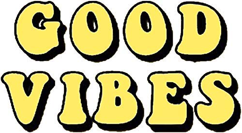 Good Vibes Tumblr, Aesthetic, Yellow Sticker Decal Window Bumper Sticker Vinyl 5"