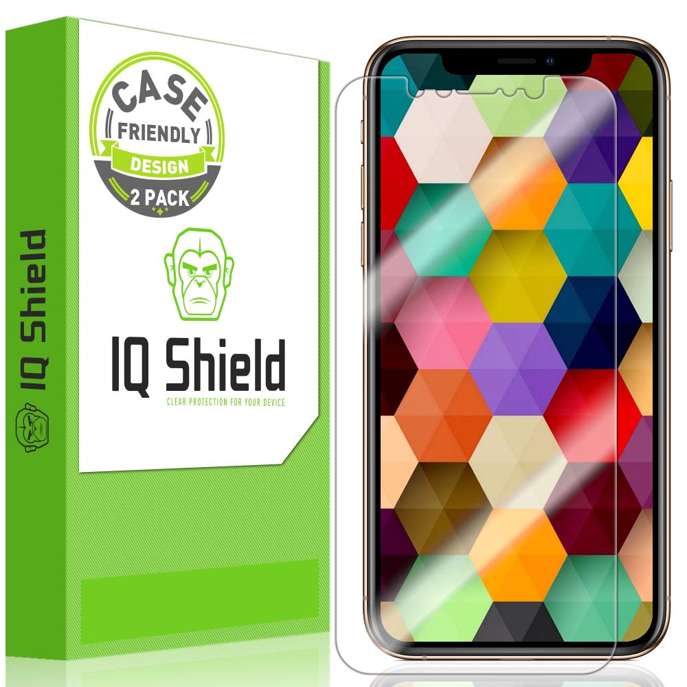 IQ Shield Screen Protector Compatible with Apple iPhone Xs (5.8 inch)(2-Pack)(Case Friendly) Anti-Bubble Clear Film