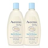 Aveeno Baby Gentle Wash & Shampoo With Natural Oat Extract, Tear-free, Twin Pack, 36 Fluid Ounce