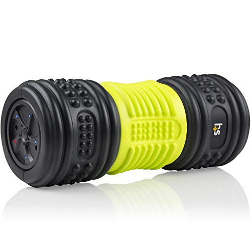 HealthSmart Vibrating Foam Roller, Massage Roller and Muscle Roller for Exercise and Physical Therapy with Four Speed Vibrations and Deep Tissue Massage, Firm Density