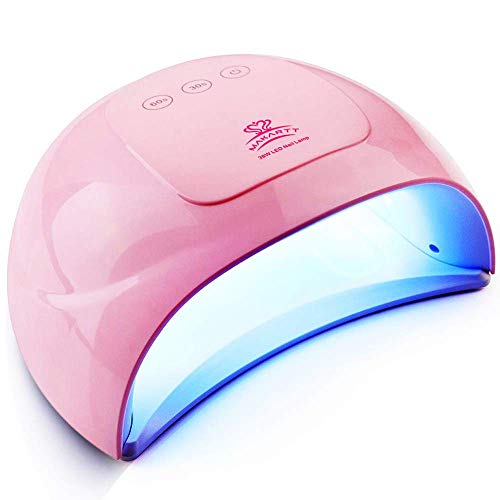 Makartt UV Nail Lamp LED Nail Light Gel Nail Polish Builder Gel Extension Gel Nail Dryer Nail Curing Lamp Nails Sensor with 30s 60s Timer Setting C-09 (Pink)