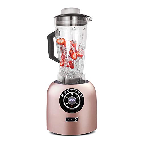 Dash Chef Series 64 oz Blender with with Stainless Steel Blades + Digital Display for Coffee Drinks, Frozen Cocktails, Smoothies, Soup, Fondue & More, 1400-Watt - Rose Gold