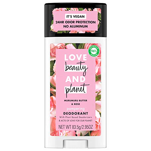 Love Beauty And Planet Deodorant, Murumuru Butter and Rose 2.95 oz