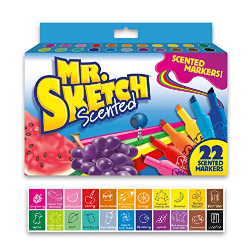 Book Cover Mr. Sketch Chiseled Tip Marker, 2054594, 22 Assorted Scented Markers