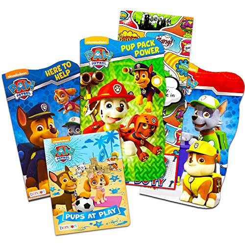 Book Cover Nick Jr PAW Patrol Board Book Set -- 4 Shaped Board Books for Toddlers Kids with Door Hanger (Super Set)