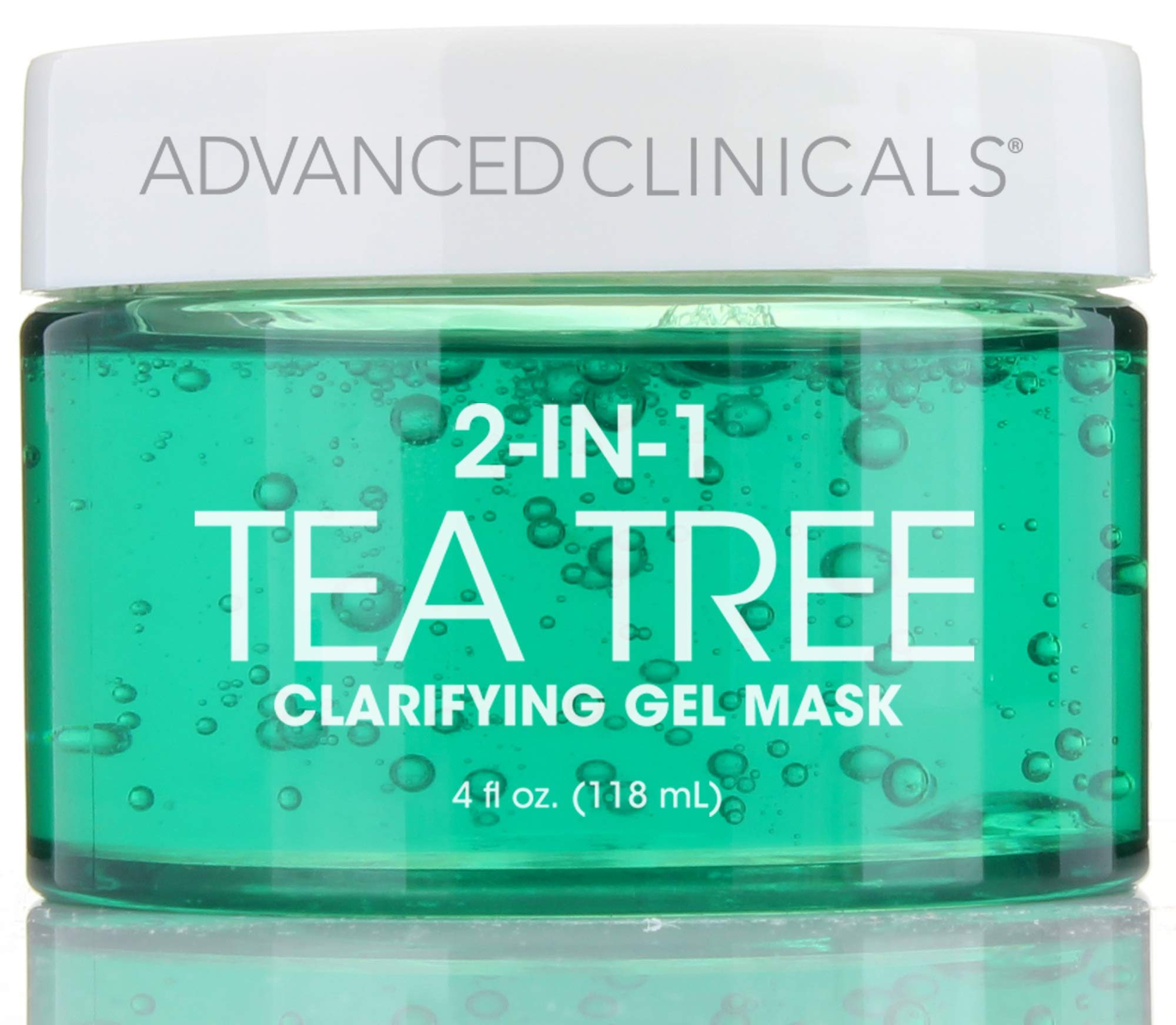 Book Cover Advanced Clinicals Anti Aging Facial Gel Mask Skin Care Moisturizer For Reducing Appearance Of Wrinkles, Sagging Skin, & Dry Skin (4 Fl Oz (Pack of 1), Tea Tree Face Mask)