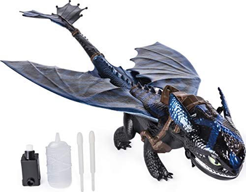 Book Cover Dreamworks Dragons, Giant Fire Breathing Toothless Action Figure, 20-inch Dragon with Fire Breathing Effects