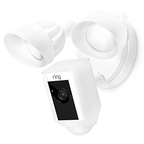 Book Cover Certified Refurbished Ring Floodlight Camera Motion-Activated HD Security Cam Two-Way Talk and Siren Alarm, White, Works with Alexa