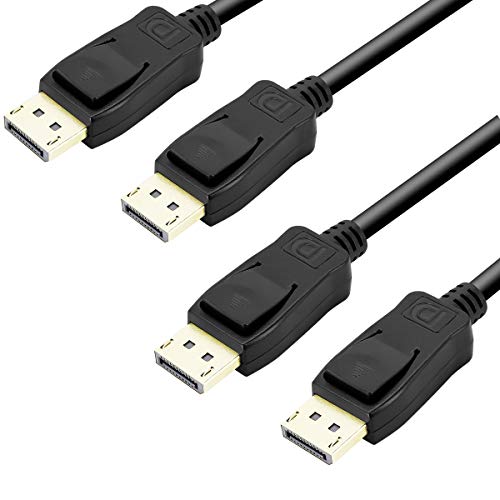 DisplayPort to DP 4K 60Hz 6 Feet Cable 2 Pack, Benfei DisplayPort to Display Port Male to Male Cable Gold-Plated Cord Compatible with Dell, HP, ASUS