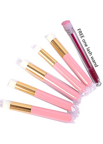 Book Cover 10 Pcs Pink Lash Shampoo brushes Cosmetic Brushes Peel Off Blackhead Brush Remover Tool Nose Cleaning Washing Brush Lash Cleanser Soft Brushes