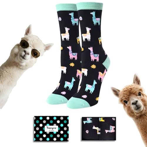 Llama Gifts for Women - Llama Socks for Women Crazy Socks, Funny Alpaca Gifts Teen Girls