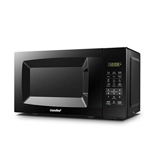 Book Cover COMFEE' EM720CPL-PMB Countertop Microwave Oven with Sound On/Off, ECO Mode and Easy One-Touch Buttons, 0.7cu.ft, 700W, Black